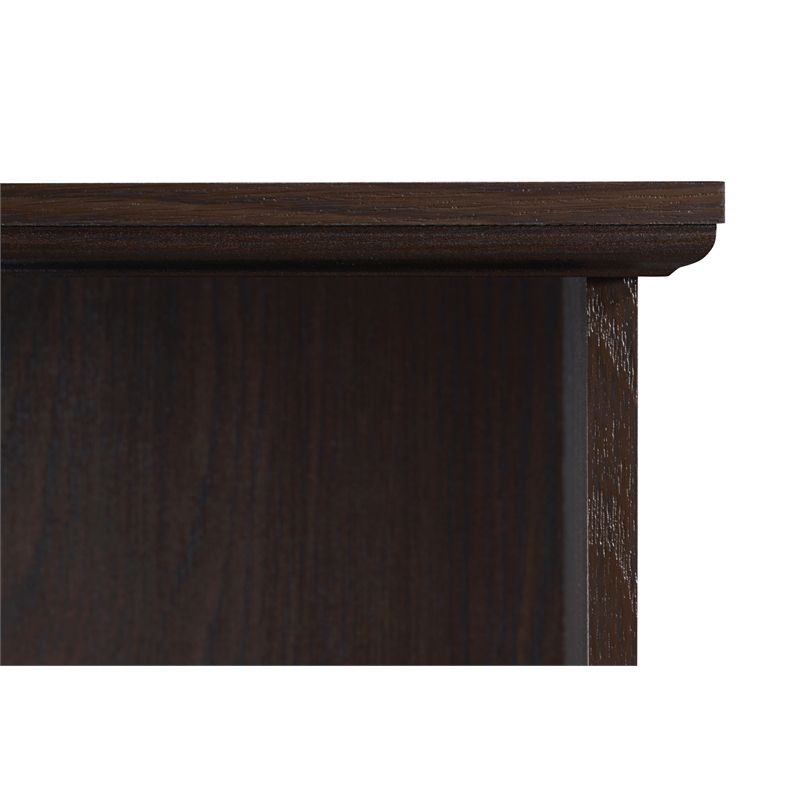 Scranton & Co 3-Shelf Bookcase with Lockdowel Assembly in Espresso Wood