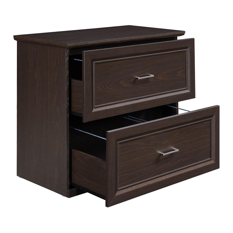 Scranton & Co 2-Drawer Lateral File Cabinet in Espresso Engineered Wood