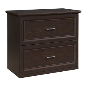 Scranton & Co 2-Drawer Lateral File Cabinet in Espresso Engineered Wood