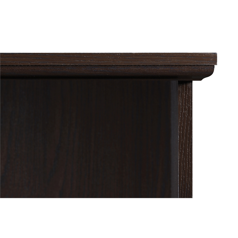 Scranton & Co Rolling File Cart with Lockdowel Assembly in Espresso Wood