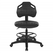 Scranton & Co Black Urethane Intermediate Drafting Chair with Footrest