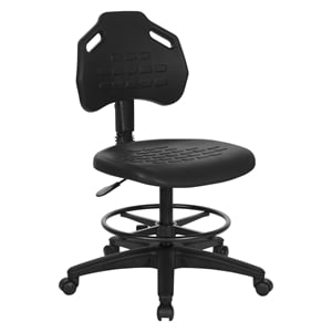 Scranton & Co Black Urethane Intermediate Drafting Chair Adjustable Footrest