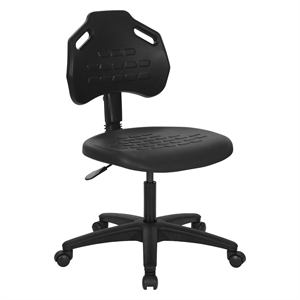 Scranton & Co Black Urethane Armless Task Chair with GREENGUARD Certification