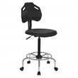 Scranton & Co Black Urethane Intermediate Drafting Chair with Chrome Base