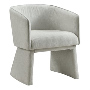 Scranton & Co Barrel Accent Chair in Platinum Gray Fabric with Bolted Legs