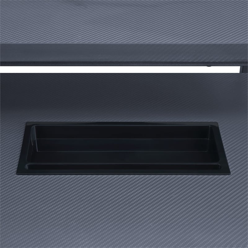 Scranton & Co L-Shape Gaming Desk in Black Steel with RGB LED Lighting