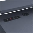 Scranton & Co L-Shape Gaming Desk in Black Steel with RGB LED Lighting