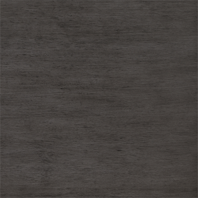Scranton & Co 3-Shelf Round End Table in Slate Gray Solid Wood Finish