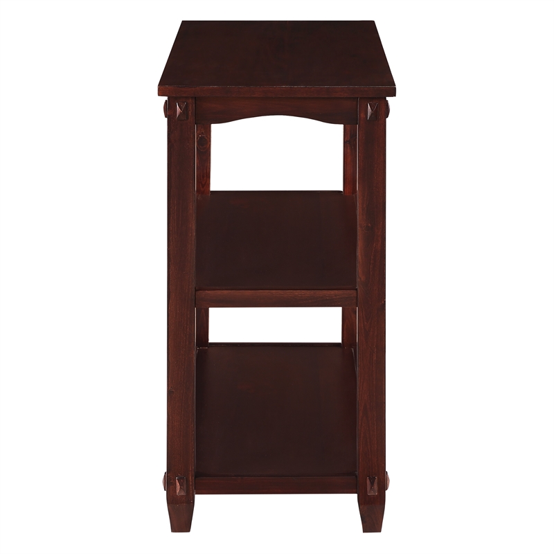 Scranton & Co 3-Shelf Console Table in Espresso Solid Wood Finish