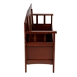 Scranton & Co Mission Style Entry Way Bench in Walnut Brown Engineered Wood