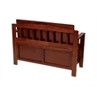 Scranton & Co Mission Style Entry Way Bench in Walnut Brown Engineered Wood