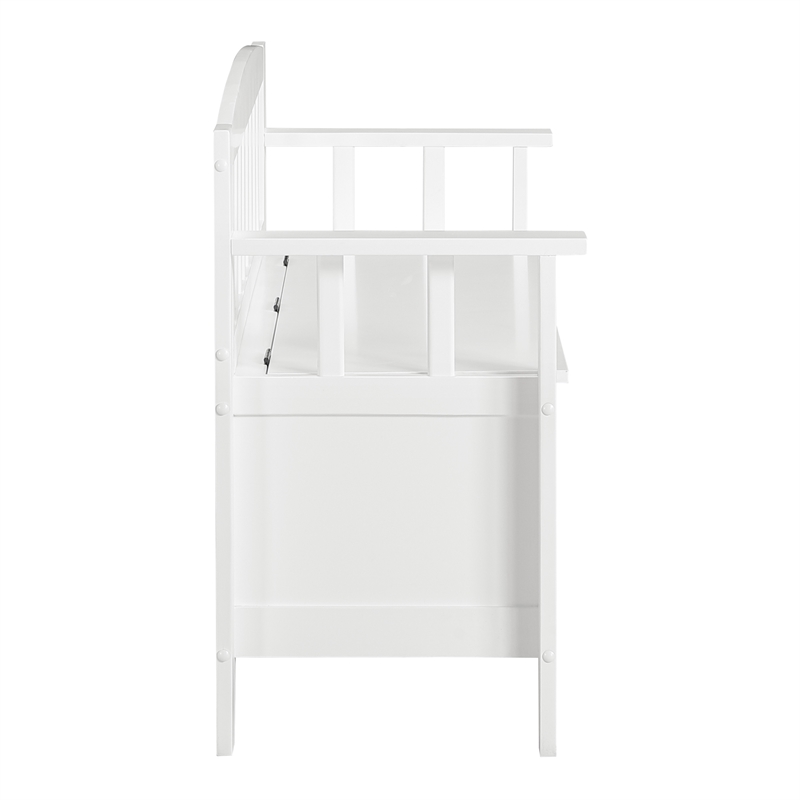 Scranton & Co Mission Style Entry Way Bench in Sierra Snow White Engineered Wood