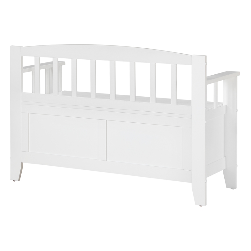 Scranton & Co Mission Style Entry Way Bench in Sierra Snow White Engineered Wood