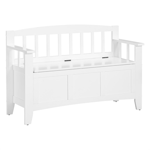 Scranton & Co Mission Style Entry Way Bench in Sierra Snow White Engineered Wood