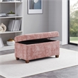 Scranton & Co Storage Rectangle Ottoman in Dusty Rose Fabric