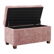 Scranton & Co Storage Rectangle Ottoman in Dusty Rose Fabric