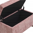 Scranton & Co Storage Rectangle Ottoman in Dusty Rose Fabric