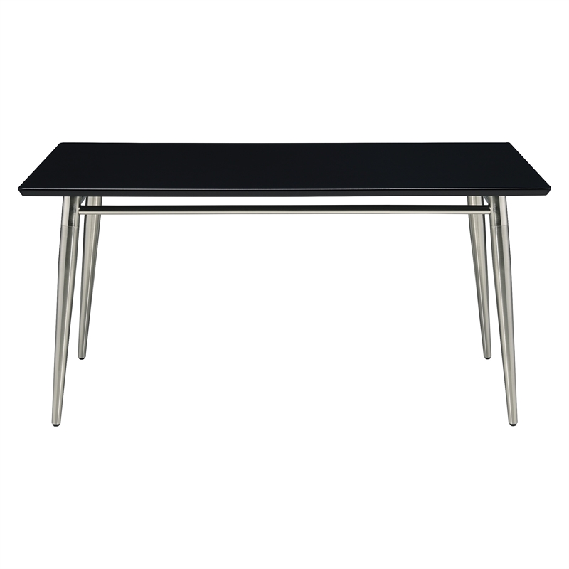 Scranton & Co Rectangle Coffee Table with Engineered Wood in Black Top