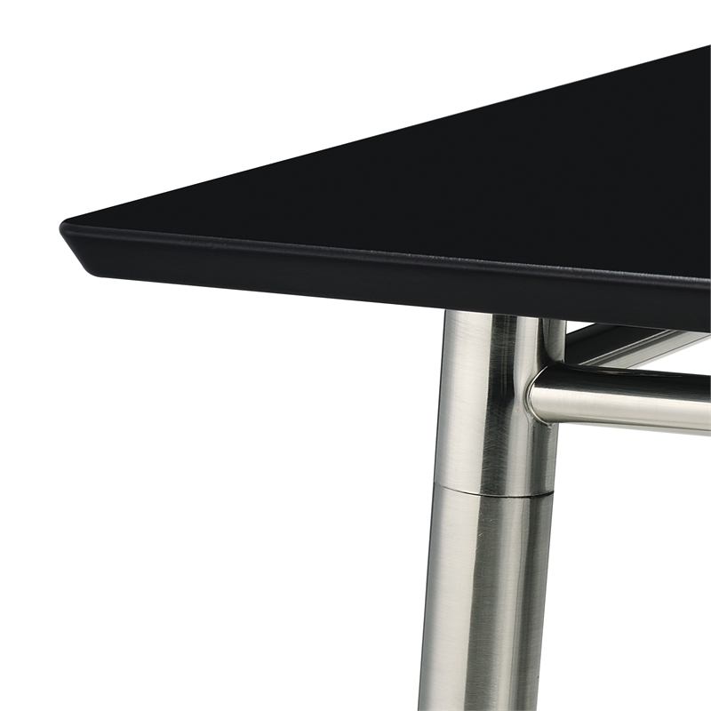 Scranton & Co Rectangle Coffee Table with Engineered Wood in Black Top
