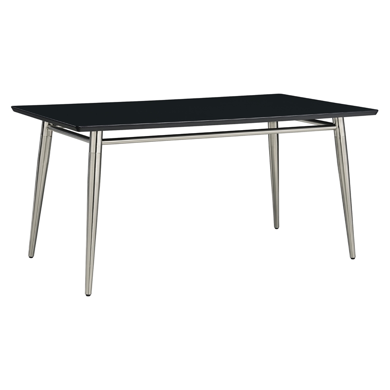 Scranton & Co Rectangle Coffee Table with Engineered Wood in Black Top