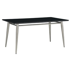 Scranton & Co Rectangle Coffee Table with Engineered Wood in Black Top