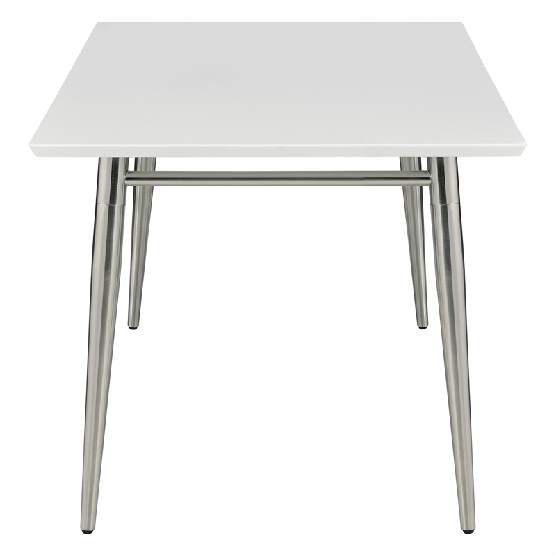 Scranton & Co Rectangle Coffee Table with Engineered Wood in White Top