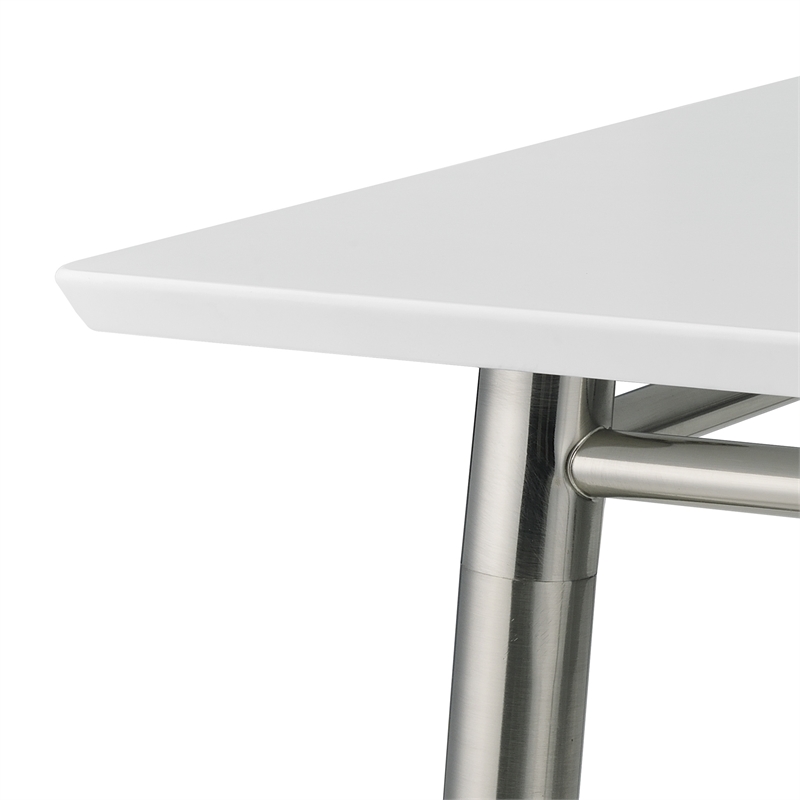 Scranton & Co Rectangle Coffee Table with Engineered Wood in White Top