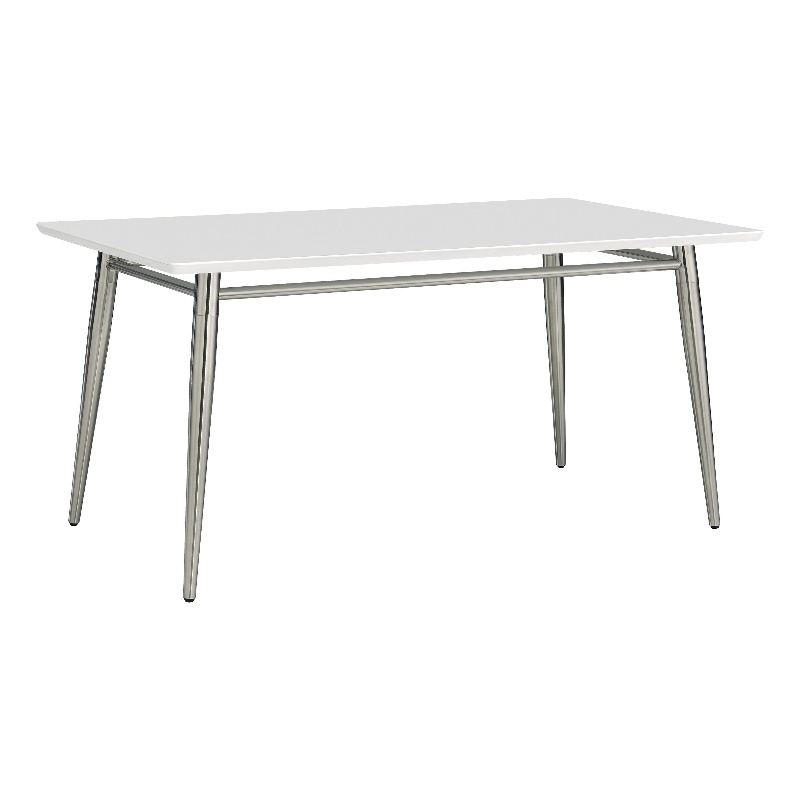 Scranton & Co Rectangle Coffee Table with Engineered Wood in White Top