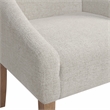 Scranton & Co Scoop Back Accent Chair in Cream Fabric Espresso Legs