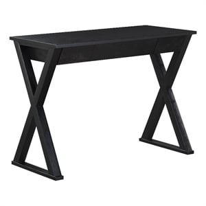 Scranton & Co 40&quot Writing Desk with Drawer in Engineered Wood in Black