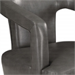 Scranton & Co Modern Accent Reception Chair in Pewter Gray Faux Leather