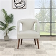Scranton & Co Modern Accent Reception Chair in Cream Faux Leather