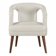 Scranton & Co Modern Accent Reception Chair in Cream Faux Leather