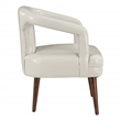 Scranton & Co Modern Accent Reception Chair in Cream Faux Leather