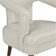 Scranton & Co Modern Accent Reception Chair in Cream Faux Leather