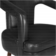 Scranton & Co Modern Accent Reception Chair in Black Faux Leather