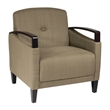 Scranton & Co Woven Accent Chair in Seaweed Green with Espresso Arms