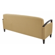 Scranton & Co Sofa in Woven Wheat Beige Fabric with Espresso Accents