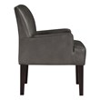 Scranton & Co Traditional Armchair in Pewter Faux Leather Tapered Legs