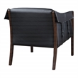 Scranton & Co Mid-Century Sling Accent Chair in Black Faux Leather