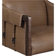 Scranton & Co Mid-Century Sling Accent Chair in Molasses Brown Faux Leather