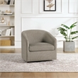 Scranton & Co Barrel Swivel Tub Chair in Taupe Fabric Fully Assembled