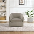 Scranton & Co Barrel Swivel Tub Chair in Taupe Fabric Fully Assembled