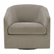 Scranton & Co Barrel Swivel Tub Chair in Taupe Fabric Fully Assembled