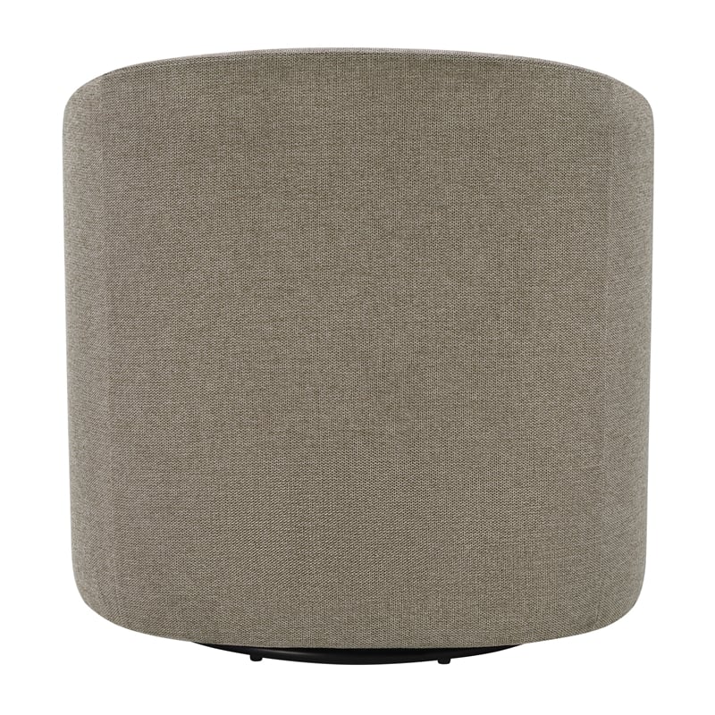 Scranton & Co Barrel Swivel Tub Chair in Taupe Fabric Fully Assembled