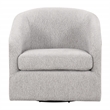 Scranton & Co Barrel Swivel Tub Chair in Ash Gray Fabric Fully Assembled