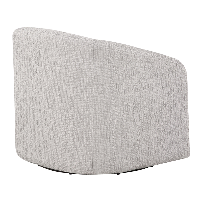 Scranton & Co Barrel Swivel Tub Chair in Ash Gray Fabric Fully Assembled