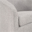 Scranton & Co Barrel Swivel Tub Chair in Ash Gray Fabric Fully Assembled