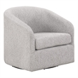 Scranton & Co Barrel Swivel Tub Chair in Ash Gray Fabric Fully Assembled
