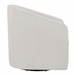 Scranton & Co Barrel Swivel Accent Chair in Cream Fabric Fully Assembled